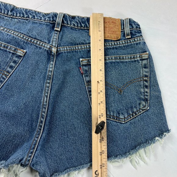 VTG 90s Levi's Jean Shorts Mens 33* 505 Blue Faded Cut Off Denim Jorts Tag 36 - Picture 12 of 16